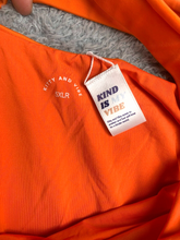 Load image into Gallery viewer, Kitty &amp; Vibe Swimsuit Womens 5XLR Orange Solid One Piece Swimwear Ladies NWOT
