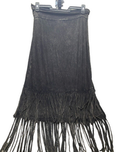 Load image into Gallery viewer, T Party Skirt Womens Large (30x32) Fringe Gothic Boho Long Maxi Viscose Spandex
