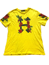 Load image into Gallery viewer, Hudson Outerwear Shirt Womens 3X Yellow Embroidery Rose Hip Hop Streetwear Plus
