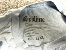 Load image into Gallery viewer, Sublime Shirt Womens Large/XL Light Blue Cropped Lovin' Is What I Got Oversized

