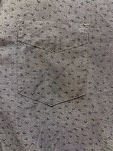 Load image into Gallery viewer, AllSaints Shirt Adult Large Gray Centralia Button Up AOP Arrow Pocket Casual Men
