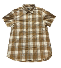 Load image into Gallery viewer, The North Face Shirt Adult Large Tan Plaid Button Up Collared Casual Indie Mens
