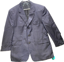 Load image into Gallery viewer, Calvin Klein Sport Coat Mens 46 Navy Pinstriped Single Breasted Super 120s Wool
