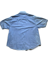 Load image into Gallery viewer, CSI Las Vegas Shirt Adult Extra Large Blue Denim Button Up Pocket Unit Mens
