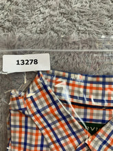 Load image into Gallery viewer, Orvis Shirt Adult Large Orange White Blue Checkered Button Up Active Fit Mens
