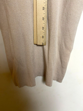 Load image into Gallery viewer, UNE AME Dress Womens Small Champagne Ribbed Knit Bodycon Nylon Pearl Buttons NWT
