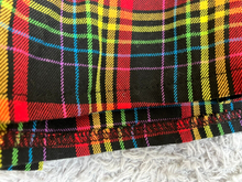 Load image into Gallery viewer, Hot Topic Skirt Womens Medium Black Yellow Plaid Buckle Pleated School Girl Goth
