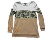 Load image into Gallery viewer, Simply Southern Sweater Womens Medium Camo Colorblock Lightweight Outerwear Lady
