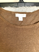 Load image into Gallery viewer, J Jill Dress Womens Medium Brown Oversized Boxy Side Slit Lagenlook Ladies
