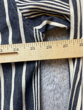 Load image into Gallery viewer, Button Up Shirt Adult Mens 2XL XXL Denim White Striped Flap Pockets Casual Mens
