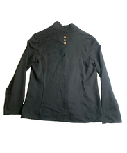 Load image into Gallery viewer, White Lotus Lifestyle Jacket Womens Medium Black Button Front Pocket Spandex
