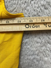 Load image into Gallery viewer, Tmima Shirt Womens Extra Small Sunflower Yellow Lace Up Buttons Slit Blouse
