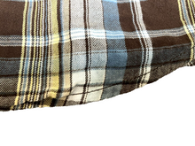 Load image into Gallery viewer, Ariat Shirt Womens Medium Brown Blue Yellow Plaid Western Snap Rodeo Cowgirl l
