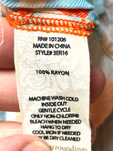 Load image into Gallery viewer, Soft Surroundings Shirt Womens PXL Petite Orange Blue Oversized Tropical Rayon
