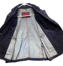 Load image into Gallery viewer, Ralph Lauren Jacket Womens Medium Denim Dark Blue Double Breasted Pea Coat
