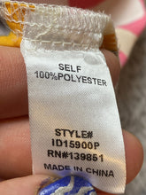 Load image into Gallery viewer, Oddi Dress Womens 1XL Rainbow Smocked Fit Flare Boho Artsy Flower Puff Sleeve
