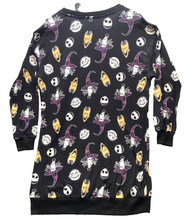 Load image into Gallery viewer, Nightmare Before Christmas Sweatshirt Womens Medium Face Jack Disney Oversized
