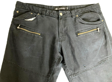 Load image into Gallery viewer, Akademiks Jeans Adult 36x32 Black Straight Leg Zip Pockets Rock Punk AKDMKS Mens
