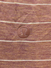 Load image into Gallery viewer, Lululemon Shirt Womens Small Mauve Striped Everyday Crewneck Activewear Ladies
