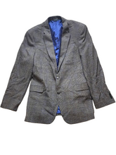 Load image into Gallery viewer, Tommy Hilfiger Sport Coat Mens 42L Gray Blue 100% Wool Suit Blazer Houndstooth
