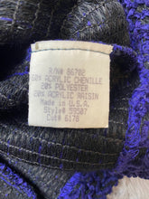 Load image into Gallery viewer, Cynthia Max Jacket Womens Large Purple Black Chenille Blazer Button Up Ladies
