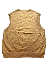Load image into Gallery viewer, Tasso Elba Vest Adult Extra Large Tan Argyle Diamond 100% Cashmere Sweater Mens
