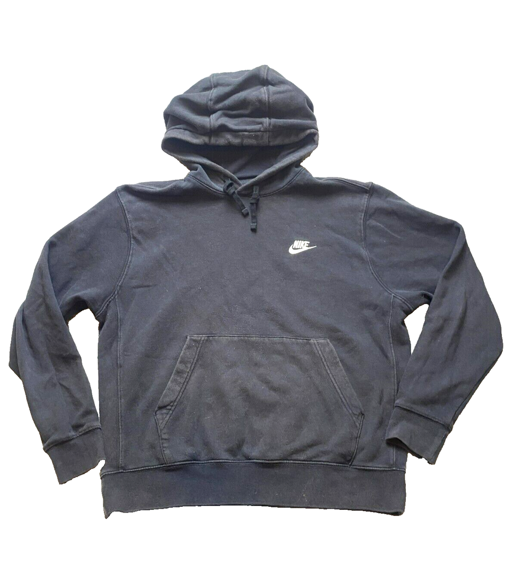 Nike Sweatshirt Adult Extra Large Black Swoosh Hoodie Sweater Essentials Mens