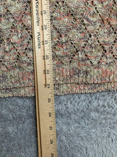 Load image into Gallery viewer, J Jill Sweater Women Large Pebble Malt Diamond Pointelle Knit Oversized Boxy NWT
