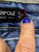 Load image into Gallery viewer, Southpole Shorts Adult 36x11 Blue Denim Slim Fit Baggy Spandex Stretch Mens
