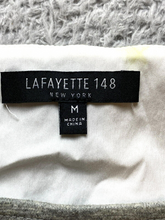 Load image into Gallery viewer, Lafayette 148 New York Shirt Womens Medium Gray Oversized Boxy Blouse Ladies
