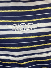 Load image into Gallery viewer, Straight Down Shirt Adult 2XL Navy Yellow Stripes U.S Open Pebble Beach Polo Men
