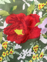 Load image into Gallery viewer, Kaktus Shirt Womens Extra Large Black Floral Button Up Casual Blouse Tunic Rayon
