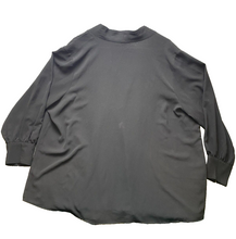 Load image into Gallery viewer, Adrianna Papell Shirt Womens 3X Black Oversized Flowy Stretch Grunge Blouse Plus

