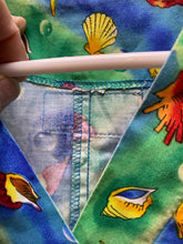 Load image into Gallery viewer, Cotton Club Scrub Top Womens 1X AOP Seashellcore Seashells Medical Shirt Plus
