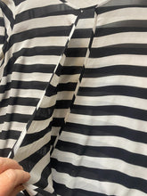 Load image into Gallery viewer, Torrid Shirt Womens 4 4X Black White Chiffon Striped Wrap Boho Tunic Blouse Plus
