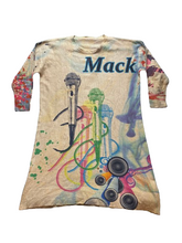 Load image into Gallery viewer, Mack Dress Womens 4XL Rainbow Graffiti Microphones Art Artsy Sweater Knit NWOT
