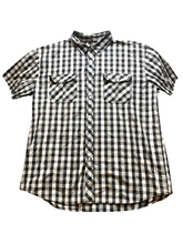 Load image into Gallery viewer, Southpole Shirt Adult 4XL Black White Checkered Double Flap Pockets Casual Mens

