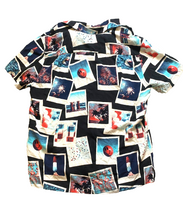 Load image into Gallery viewer, Original Use Shirt Adult Medium Patriotic Button Up AOP Polaroid Beach Mens
