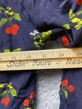 Load image into Gallery viewer, ASTR The Label Dress Women Medium Navy AOP Cherry Viscose Fit Flare Boho Peasant
