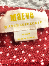 Load image into Gallery viewer, Anthropologie Maeve Shirt Womens Medium Ruffled Trim Belted One Shoulder Blouse
