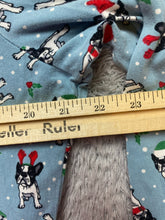 Load image into Gallery viewer, Time and Tru Shirt Womens 3XL Slate Blue Santa Boston Terrier Dogs AOP Ladies
