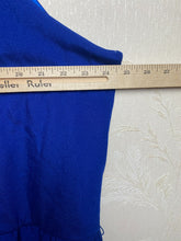 Load image into Gallery viewer, Lane Bryant Dress Womens 28 Blue White Colorblock with Belt Flared Hippie Ladies

