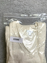 Load image into Gallery viewer, J Jill Sweater Womens Medium Off White V-Neck Oversized Boxy Outerwear Ladies
