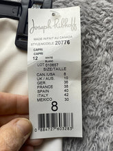 Load image into Gallery viewer, Joseph Ribkoff Pants Womens 8 (30x16) Flat Front Capri Spandex MSRP $183 NWT

