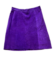 Load image into Gallery viewer, Vintage Outerwear By Phoenix Skirt Womens 27x17.5 Purple Suede A-Line USA Ladies
