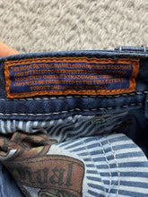 Load image into Gallery viewer, Rock Revival Jeans Womens 25x29 Blue Denim Meri Whiskered Boot Cut Studded
