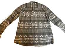 Load image into Gallery viewer, Bixby Nomad Shirt Adult Medium Gray Aztec Pocket Button Up Casual Slim Fit Mens
