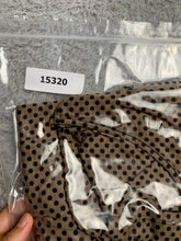 Load image into Gallery viewer, Julie's Closet Shirt Womens 2X Tan Mini Polkadot Bowtie Sheer Blouse Plus Ladies
