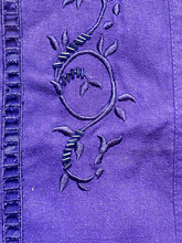 Load image into Gallery viewer, Vintage Cervelle Shirt Womens 3X Purple Embroidery Pure Silk Plus Ladies NWT

