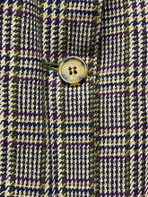 Load image into Gallery viewer, Vintage Leslie Fay Jacket Women 12 Petite (42) Wool Houndstooth Earth Tone Plaid

